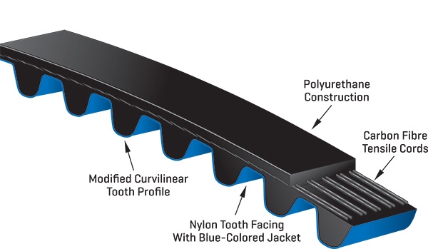 Poly Chain GT Carbon Belt Cutaway